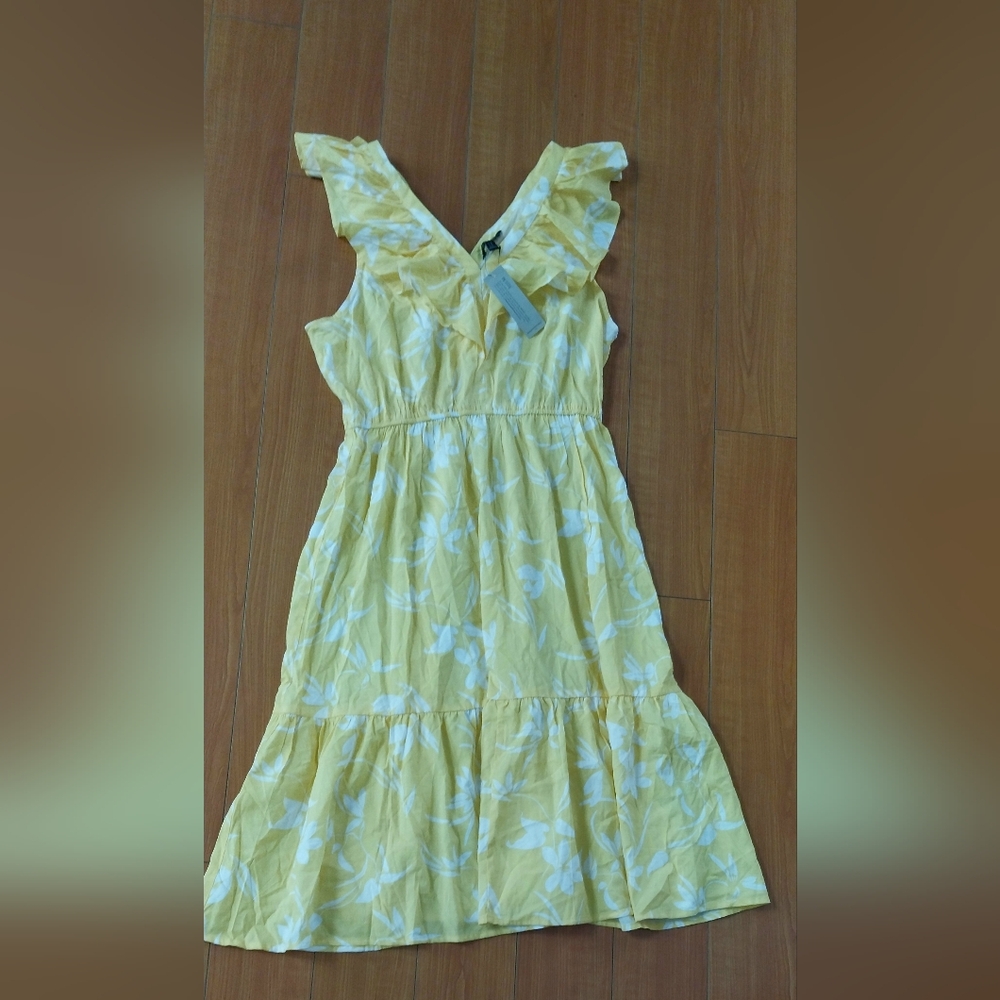 BRAND NEW w/TAGS Banana Republic BR Ruffle Sun Dress Sz Size LARGE